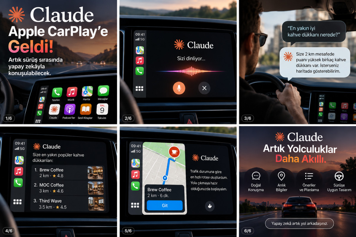 Claude Apple CarPlay'e Geldi: Artık Sürüş Sırasında Yapay Zekâyla Konuşulabilecek